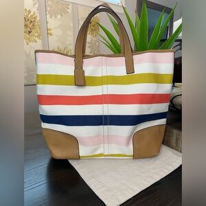 💯 authentic Coach Hadley stripe tote